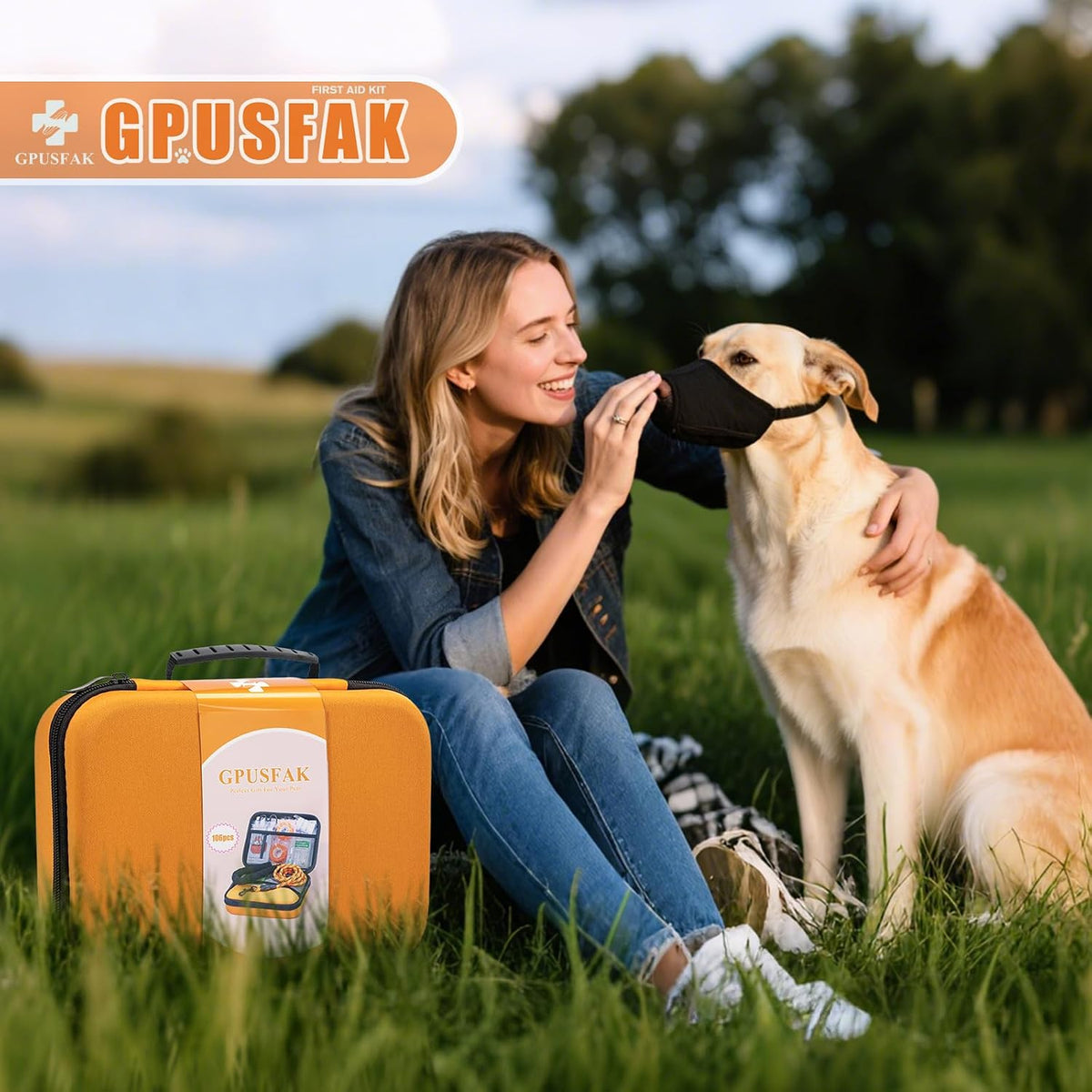 Pet First Aid Kit for Dogs - Pet Emergency Kit for Camping Hiking Traveling Hunting and Sports (Pink)