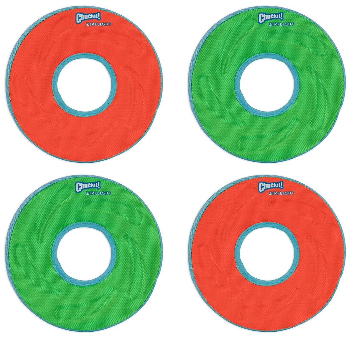 Zipflight Amphibious Flying Ring - Assorted Small – 6 in. Diameter (4 Pack)