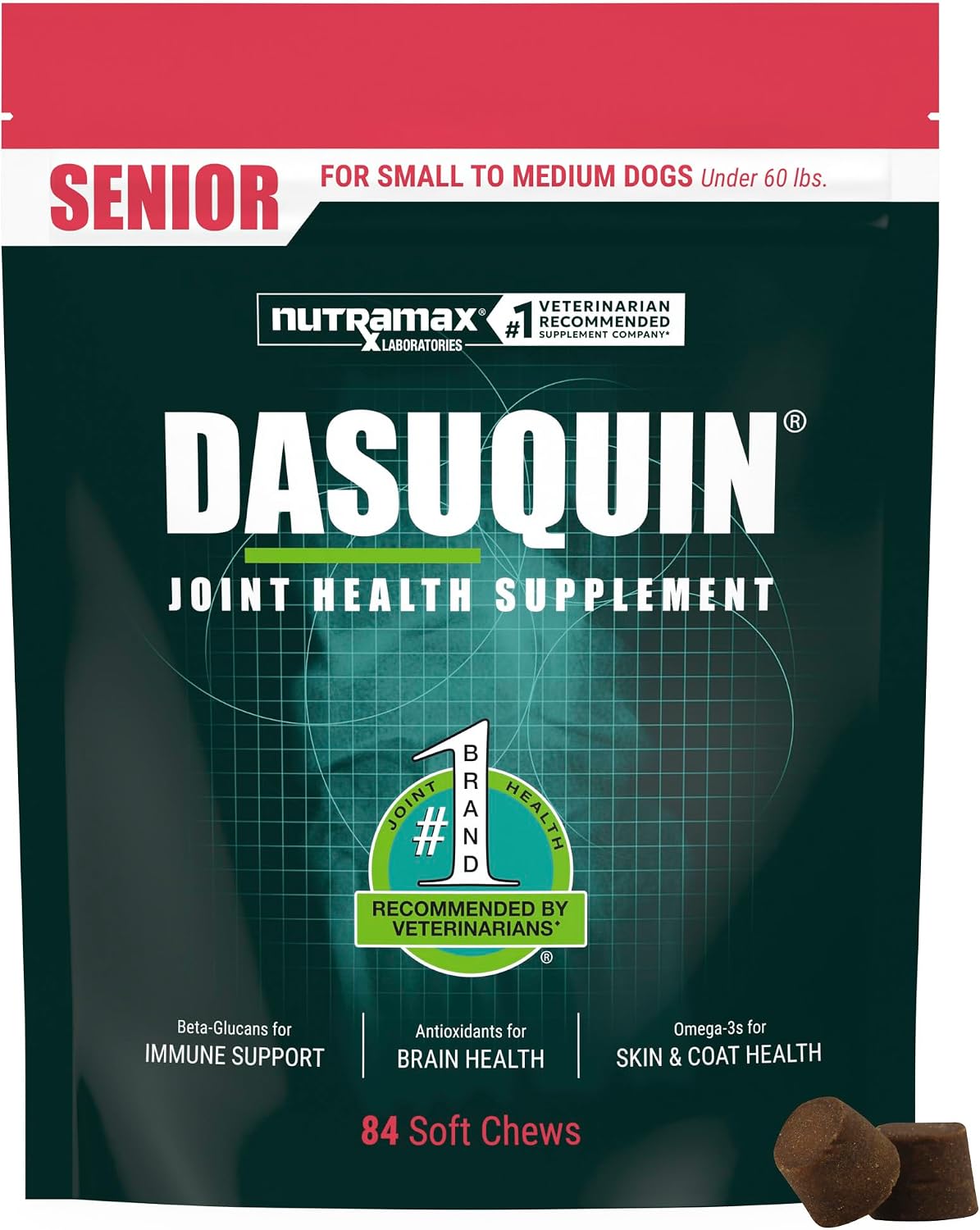 Nutramax Dasuquin Senior Joint Supplement for Large Dogs Soft Chews 84ct