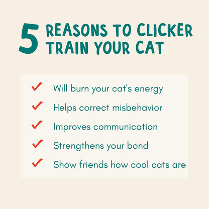 Cat Training Kit Quiet Clicker + Target Stick + Pouch + Guide