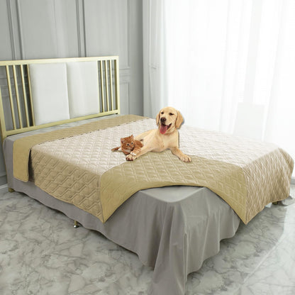 Waterproof Dog Bed Cover Pet Blanket for Furniture Bed Couch Sofa Reversible - Colors A