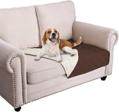 Waterproof Dog Bed Cover Pet Blanket for Furniture Bed Couch Sofa Reversible - Colors A