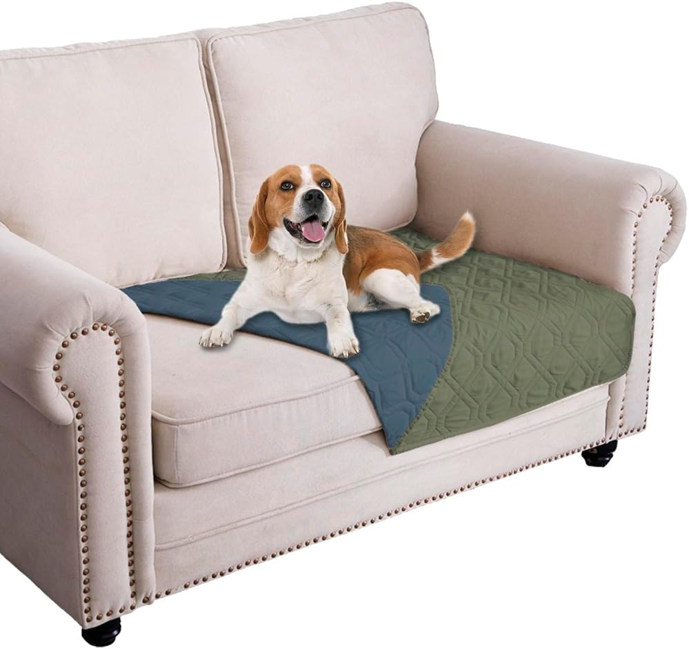 Waterproof Dog Bed Cover Pet Blanket for Furniture Bed Couch Sofa Reversible - Colors A