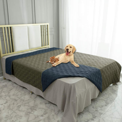Waterproof Dog Bed Cover Pet Blanket for Furniture Bed Couch Sofa Reversible - Colors A