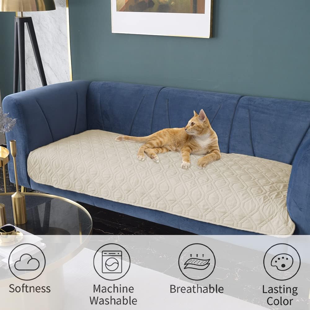 Waterproof Dog Bed Cover Pet Blanket for Furniture Bed Couch Sofa Reversible - Colors A