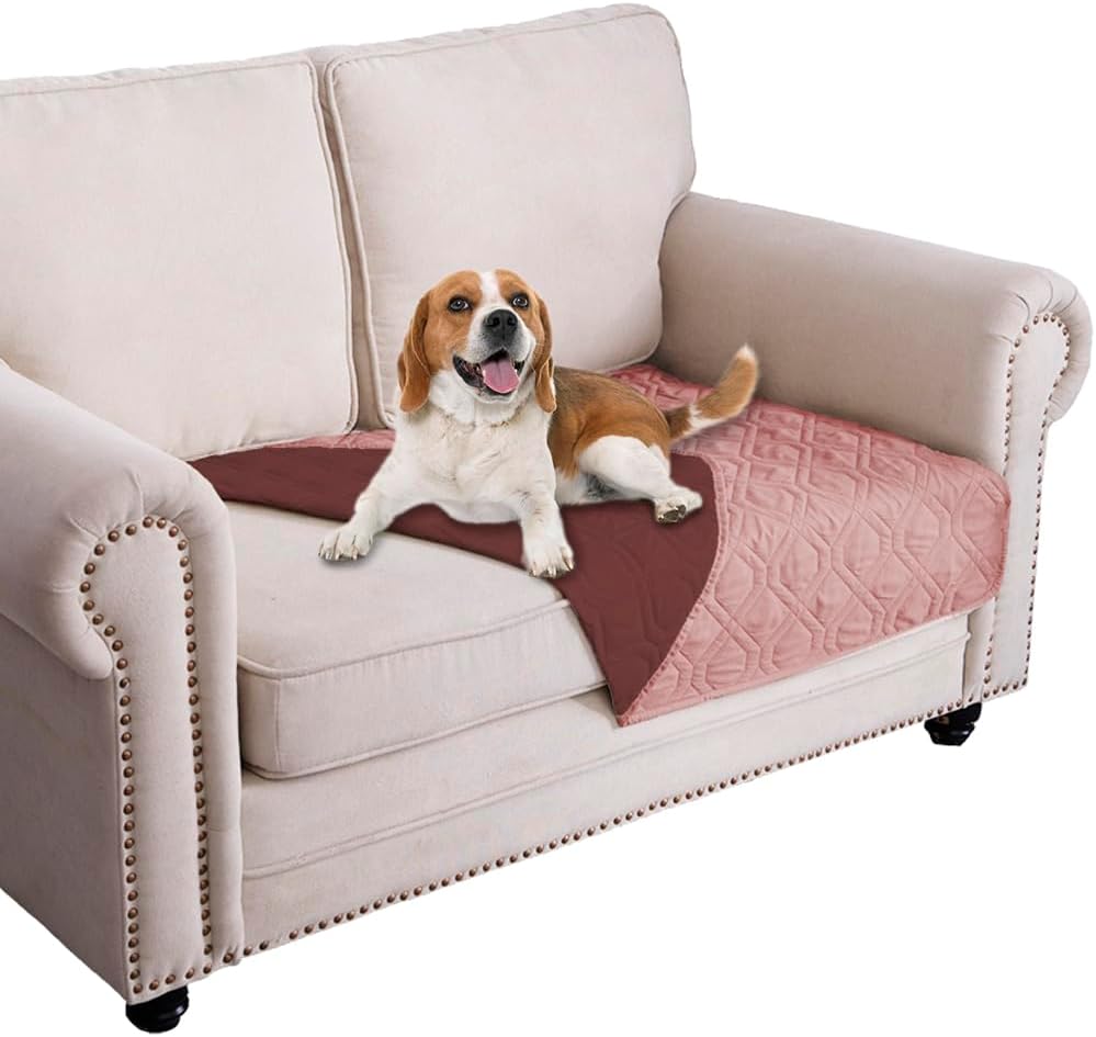 Waterproof Dog Bed Cover Pet Blanket for Furniture Bed Couch Sofa Reversible - Colors A