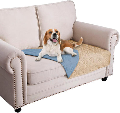 Waterproof Dog Bed Cover Pet Blanket for Furniture Bed Couch Sofa Reversible - Colors A