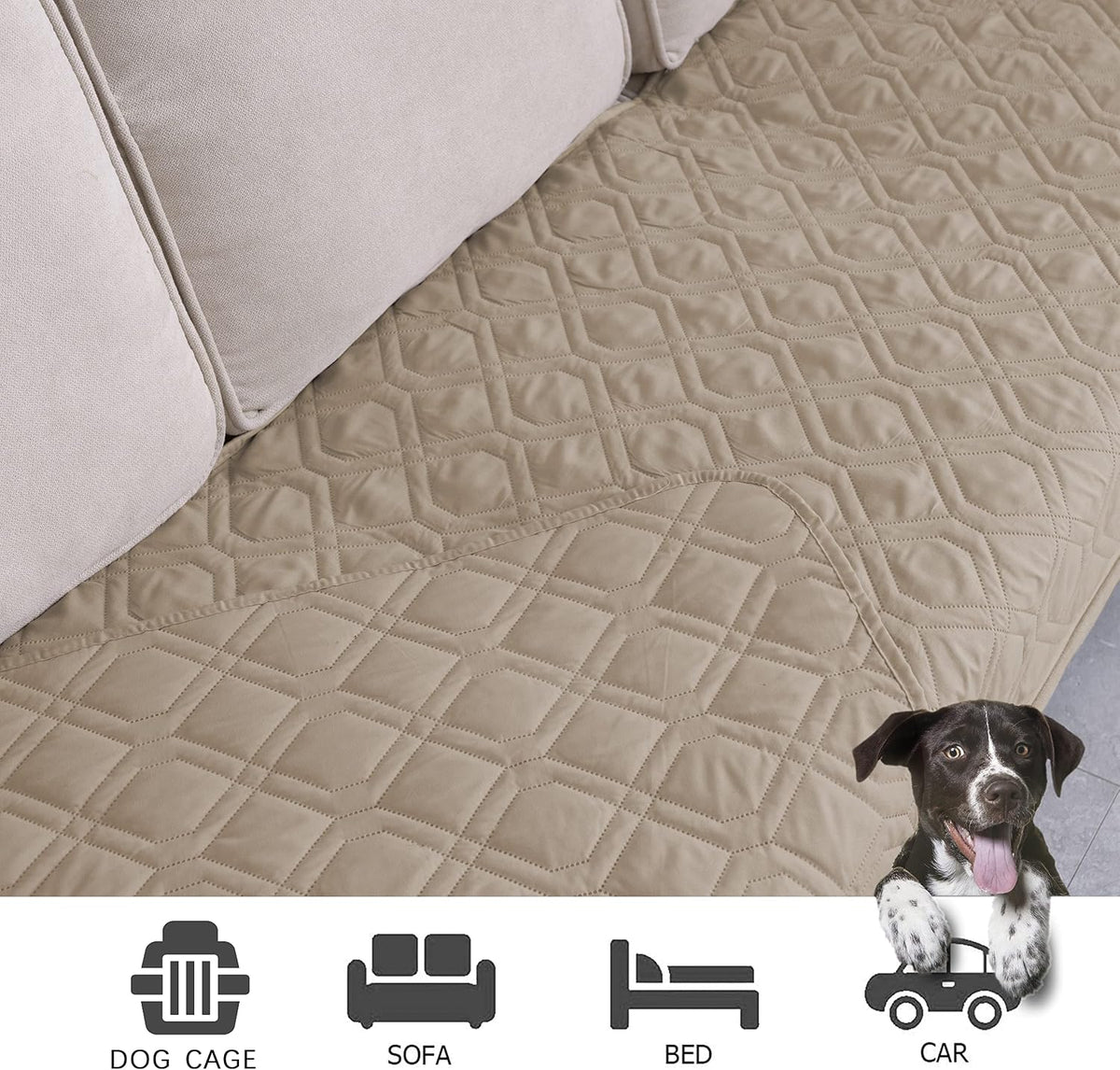 Waterproof Dog Bed Cover Pet Blanket for Furniture Bed Couch Sofa Reversible - Colors A