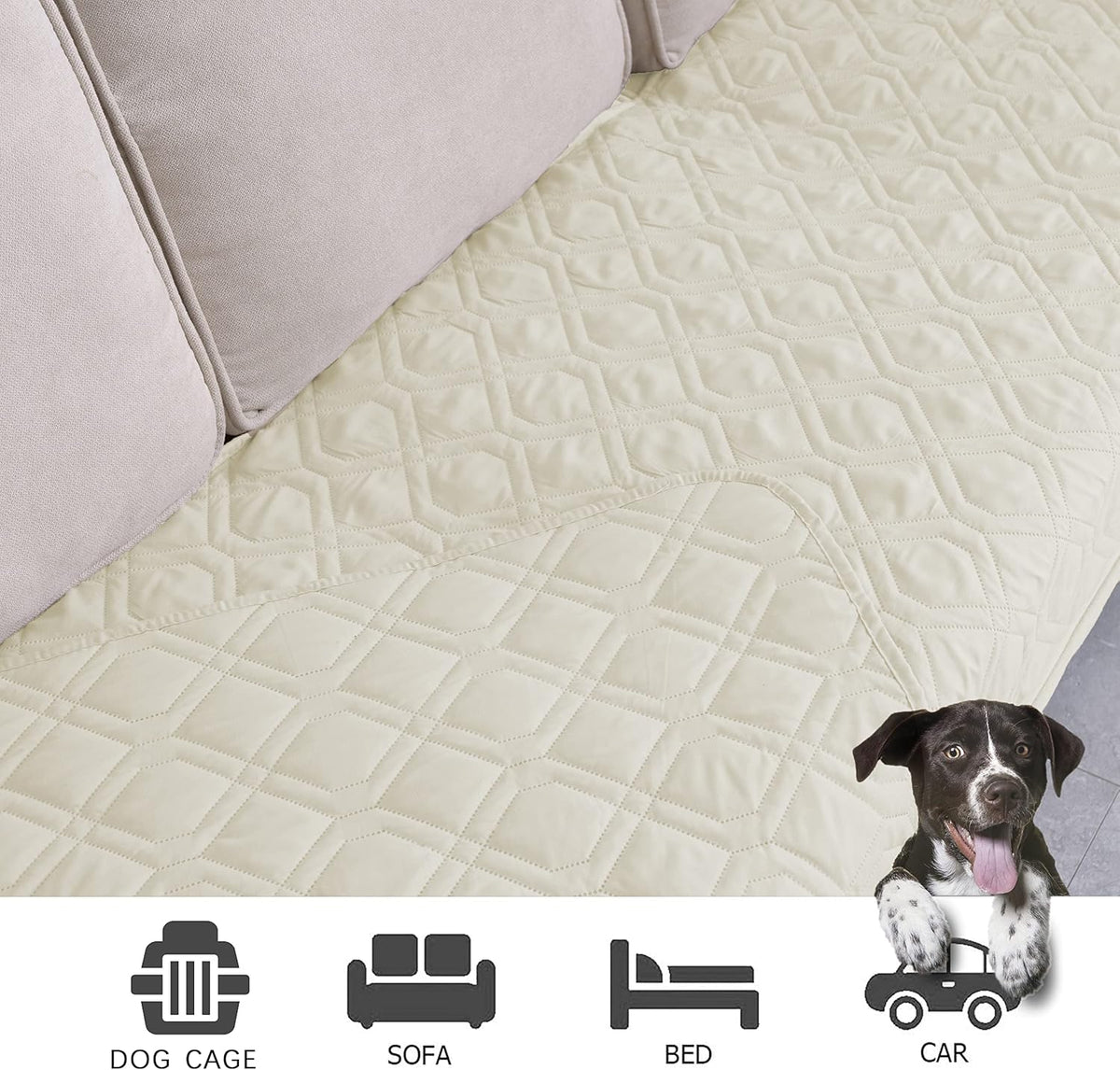 Waterproof Dog Bed Cover Pet Blanket for Furniture Bed Couch Sofa Reversible - Colors A