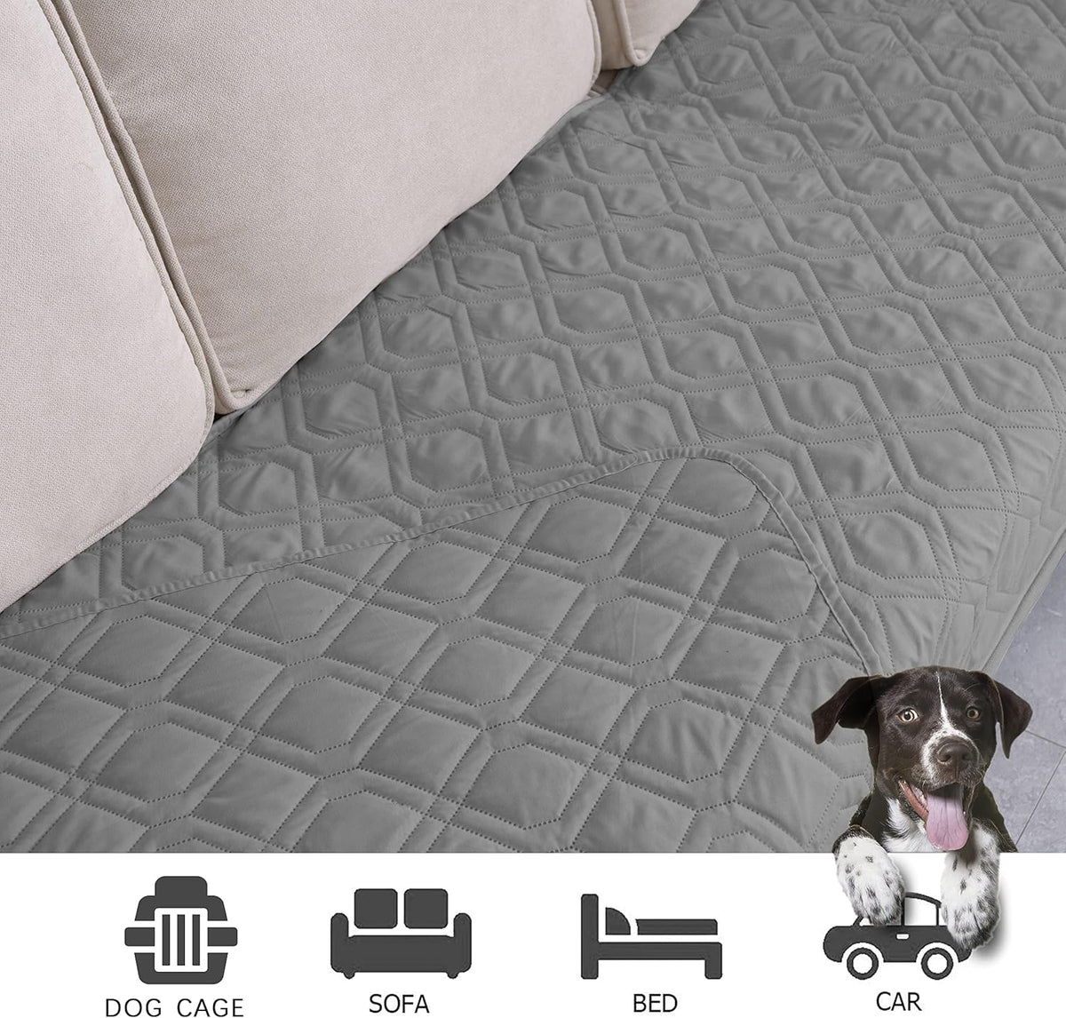 Waterproof Dog Bed Cover Pet Blanket for Furniture Bed Couch Sofa Reversible - Colors A