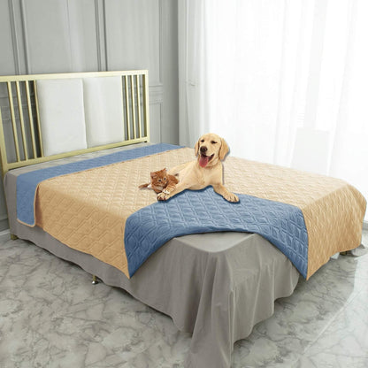 Waterproof Dog Bed Cover Pet Blanket for Furniture Bed Couch Sofa Reversible - Colors A