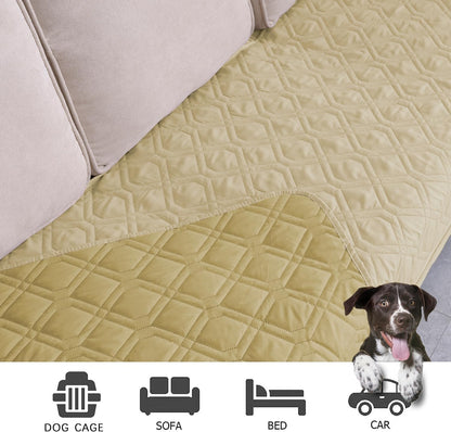Waterproof Dog Bed Cover Pet Blanket for Furniture Bed Couch Sofa Reversible - Colors A