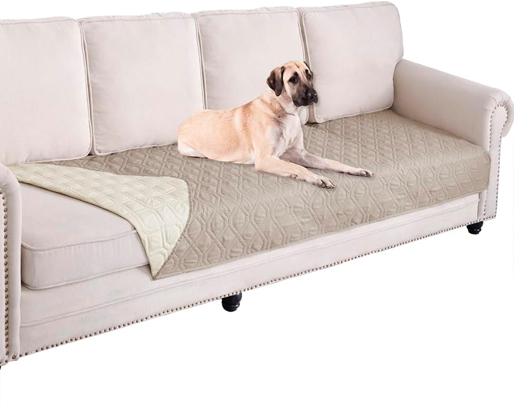 Waterproof Dog Bed Cover Pet Blanket for Furniture Bed Couch Sofa Reversible - Colors A