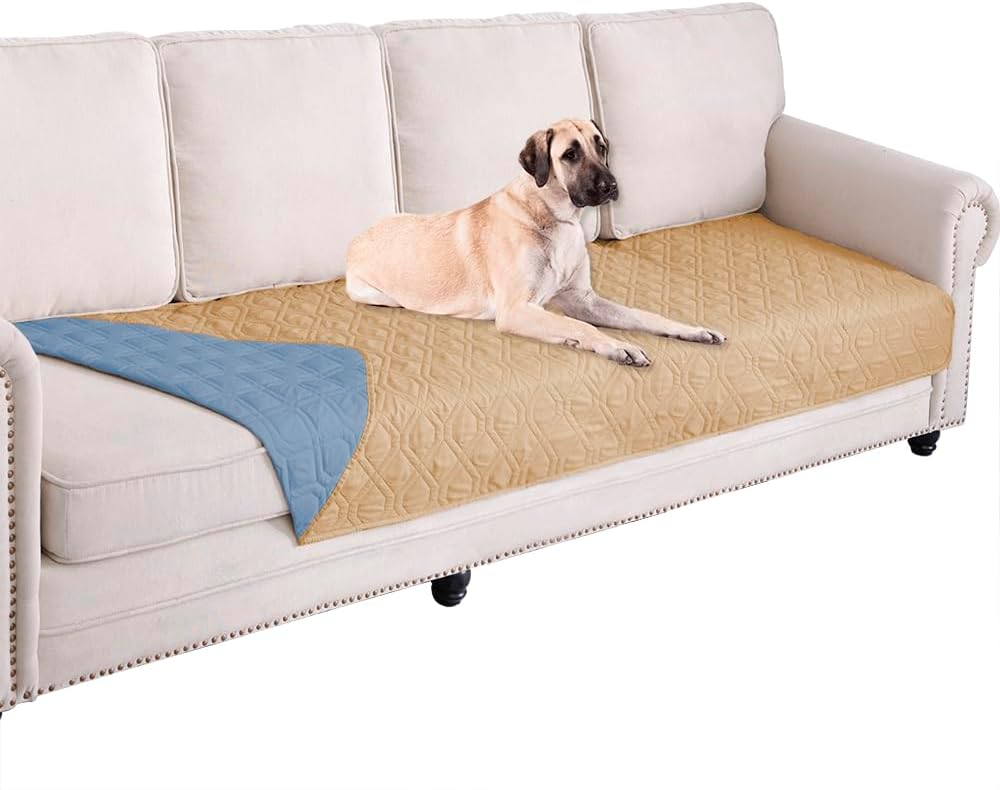 Waterproof Dog Bed Cover Pet Blanket for Furniture Bed Couch Sofa Reversible - Colors A