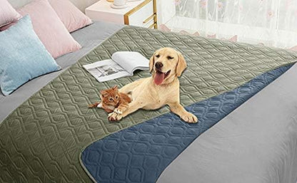 Waterproof Dog Bed Cover Pet Blanket for Furniture Bed Couch Sofa Reversible - Colors A