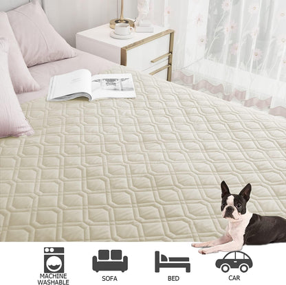 Waterproof Dog Bed Cover Pet Blanket for Furniture Bed Couch Sofa Reversible - Colors A