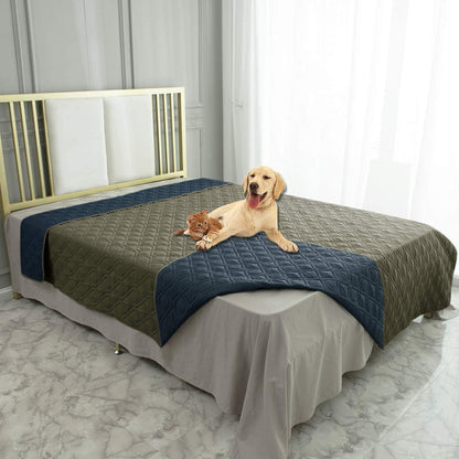 Waterproof Dog Bed Cover Pet Blanket for Furniture Bed Couch Sofa Reversible - Colors A
