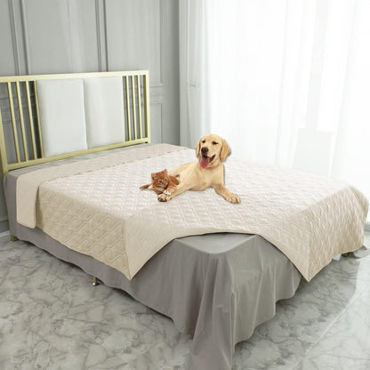 Waterproof Dog Bed Cover Pet Blanket for Furniture Bed Couch Sofa Reversible - Colors A