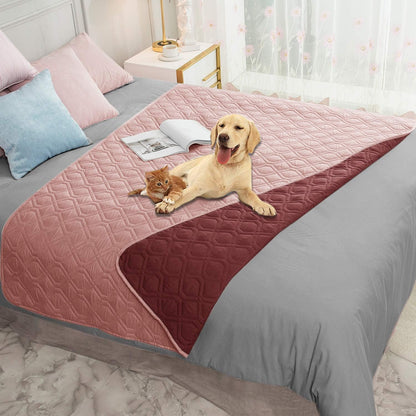 Waterproof Dog Bed Cover Pet Blanket for Furniture Bed Couch Sofa Reversible - Colors A