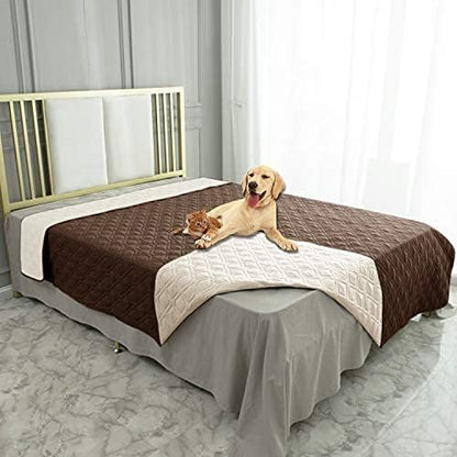 Waterproof Dog Bed Cover Pet Blanket for Furniture Bed Couch Sofa Reversible - Colors A