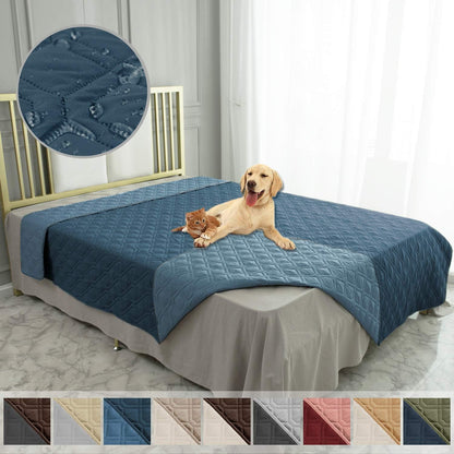 Waterproof Dog Bed Cover Pet Blanket for Furniture Bed Couch Sofa Reversible - Colors A