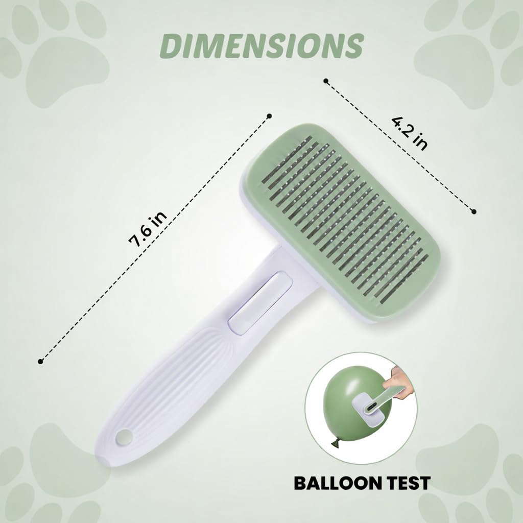 Pink Deshedding Slicker Brush for Long and Short Hair Dogs | Removes Loose Undercoat, Mats and Tangles, Skin Friendly Grooming Comb for Shedding Control on Long and Short Hair