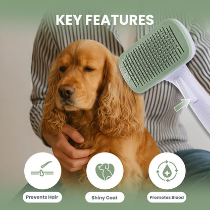 Pink Deshedding Slicker Brush for Long and Short Hair Dogs | Removes Loose Undercoat, Mats and Tangles, Skin Friendly Grooming Comb for Shedding Control on Long and Short Hair