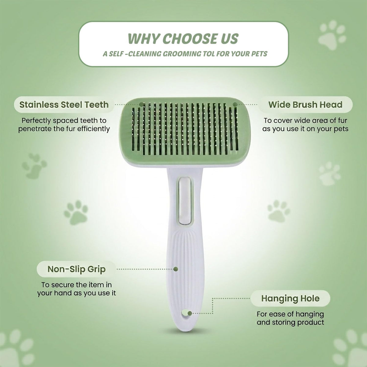 Pink Deshedding Slicker Brush for Long and Short Hair Dogs | Removes Loose Undercoat, Mats and Tangles, Skin Friendly Grooming Comb for Shedding Control on Long and Short Hair