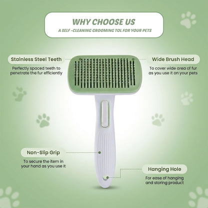 Pink Deshedding Slicker Brush for Long and Short Hair Dogs | Removes Loose Undercoat, Mats and Tangles, Skin Friendly Grooming Comb for Shedding Control on Long and Short Hair