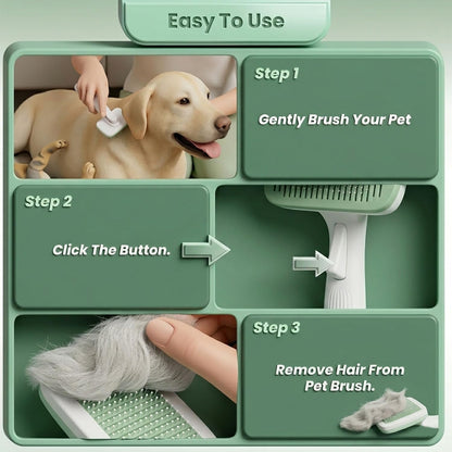 Pink Deshedding Slicker Brush for Long and Short Hair Dogs | Removes Loose Undercoat, Mats and Tangles, Skin Friendly Grooming Comb for Shedding Control on Long and Short Hair