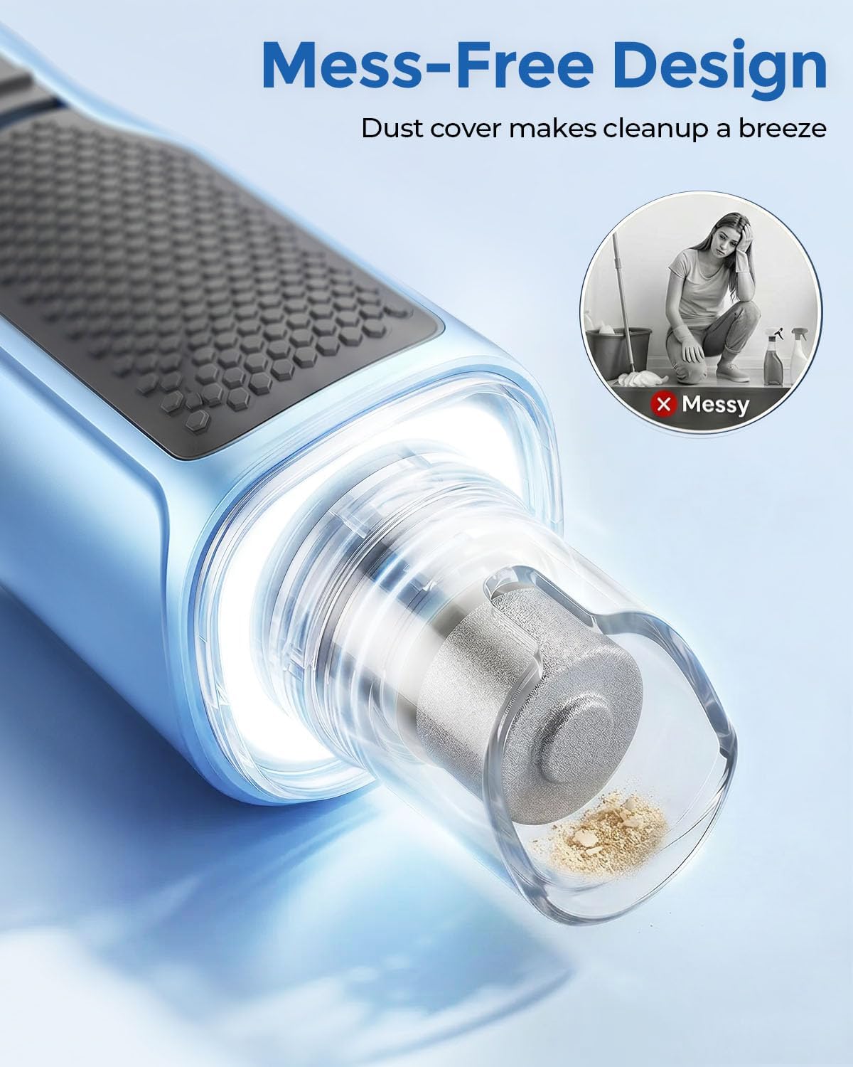 7-Speed Quiet Dog & Cat Nail Grinder with 360° LED for Thick Nails