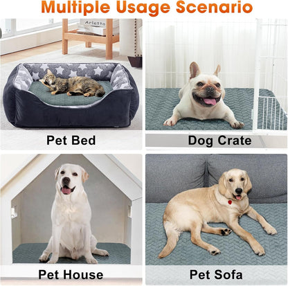 Heated Dog Bed, 28''x20'' Waterproof Cat Heating Pad with Timer Temperature Adjustable, Indoor Heated Electric Pet Bed for Cats Dogs, Auto Power-Off, Anti-bite Pet Heated Pad, Medium