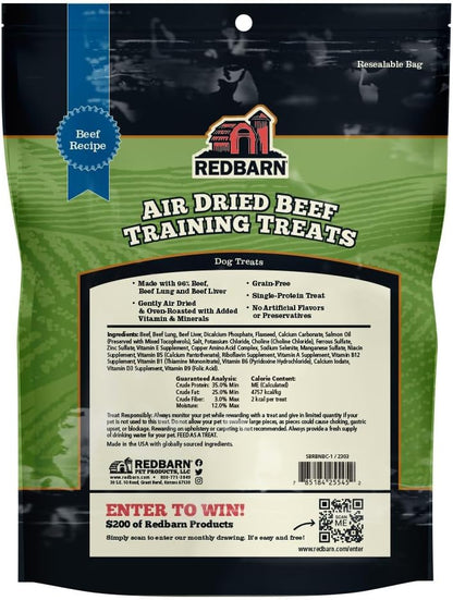 Pet Products All-Natural Air Dried Beef Training Treats for Puppies & Dogs – Grain-Free Single Protein Rewards Made in USA for Small, Medium, & Large Breeds - 8 oz Resealable Bag