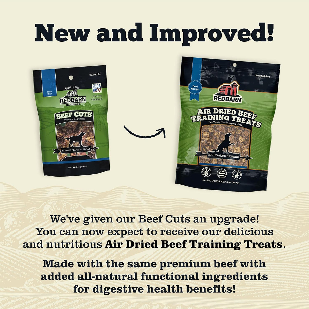 Pet Products All-Natural Air Dried Beef Training Treats for Puppies & Dogs – Grain-Free Single Protein Rewards Made in USA for Small, Medium, & Large Breeds - 8 oz Resealable Bag
