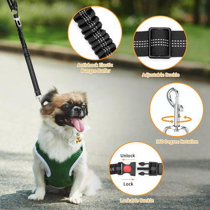 BWOGUE 2 Pack Dog Seat Belt for Car, Headrest Restraint Safety Leads | Headrest Loop for Car Travel, 18-30 in Adjustable, 2-in-1 Seat Belt and Leash, 2 Pack for Dogs and Cats, Use with Dog Harness