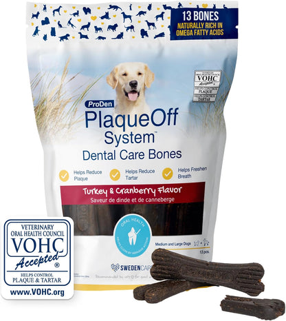 Dental Bones for Dogs - Turkey & Cranberry - 17 oz