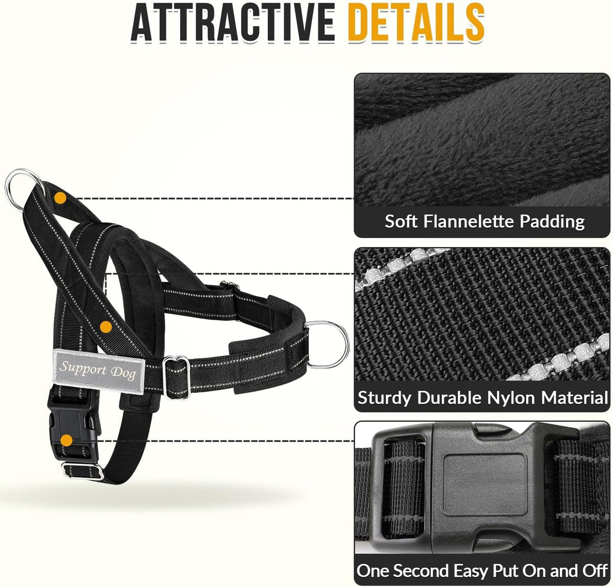 No Pull Dog Harness and Leash Set, Soft Padded for Large Medium Dog