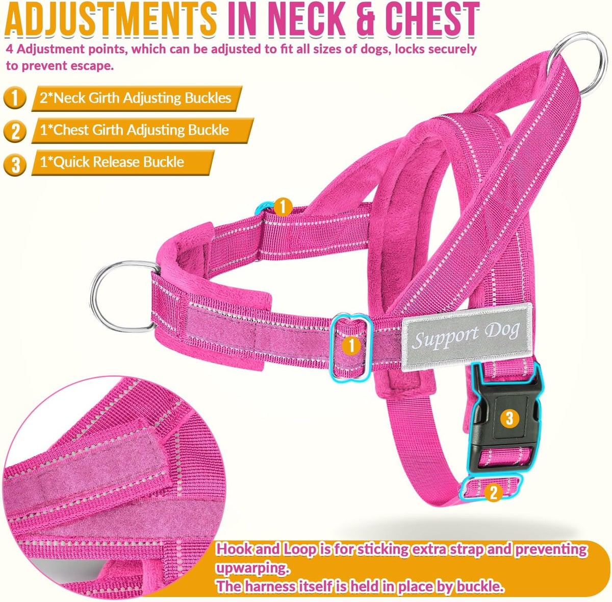 No Pull Dog Harness and Leash Set, Soft Padded for Large Medium Dog