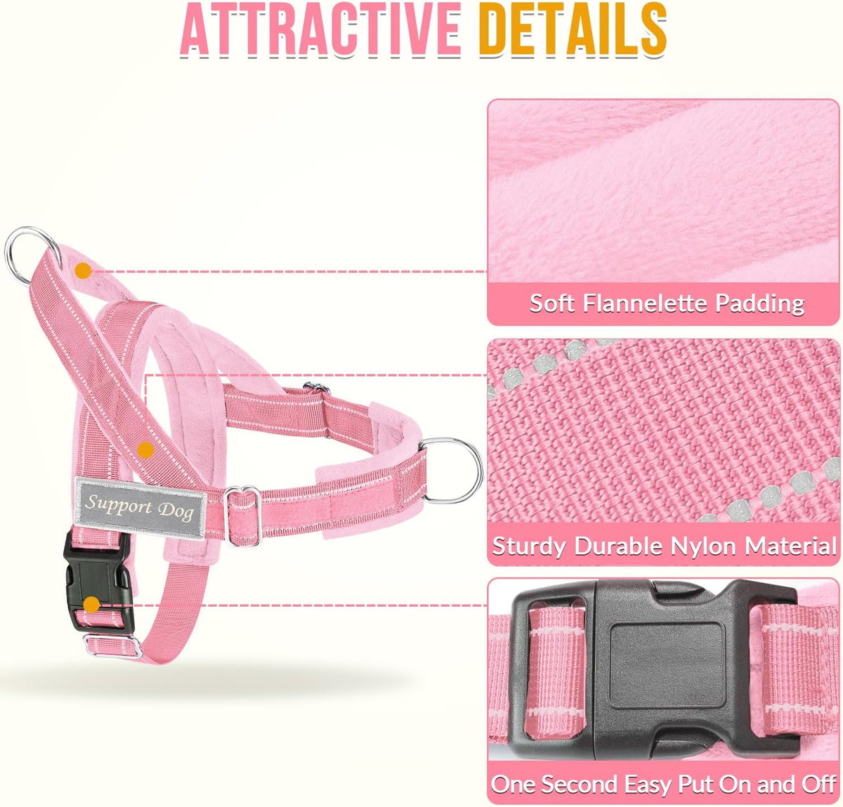 No Pull Dog Harness and Leash Set, Soft Padded for Large Medium Dog