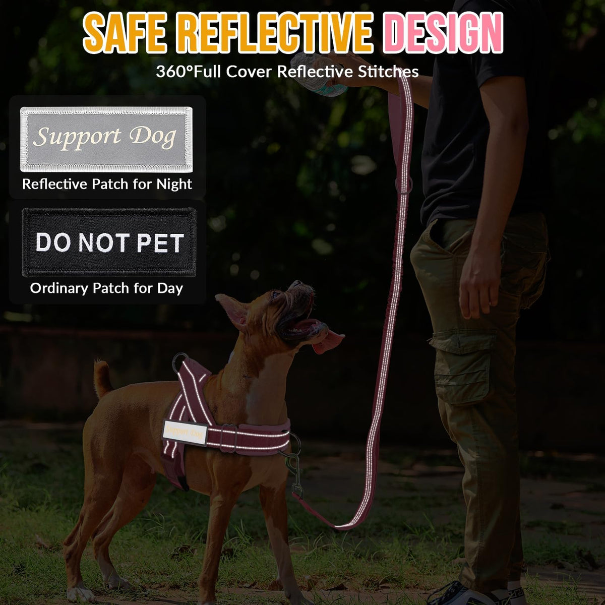 No Pull Dog Harness and Leash Set, Soft Padded for Large Medium Dog