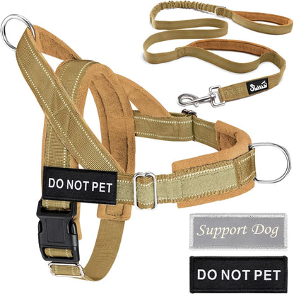No Pull Dog Harness and Leash Set, Soft Padded for Large Medium Dog