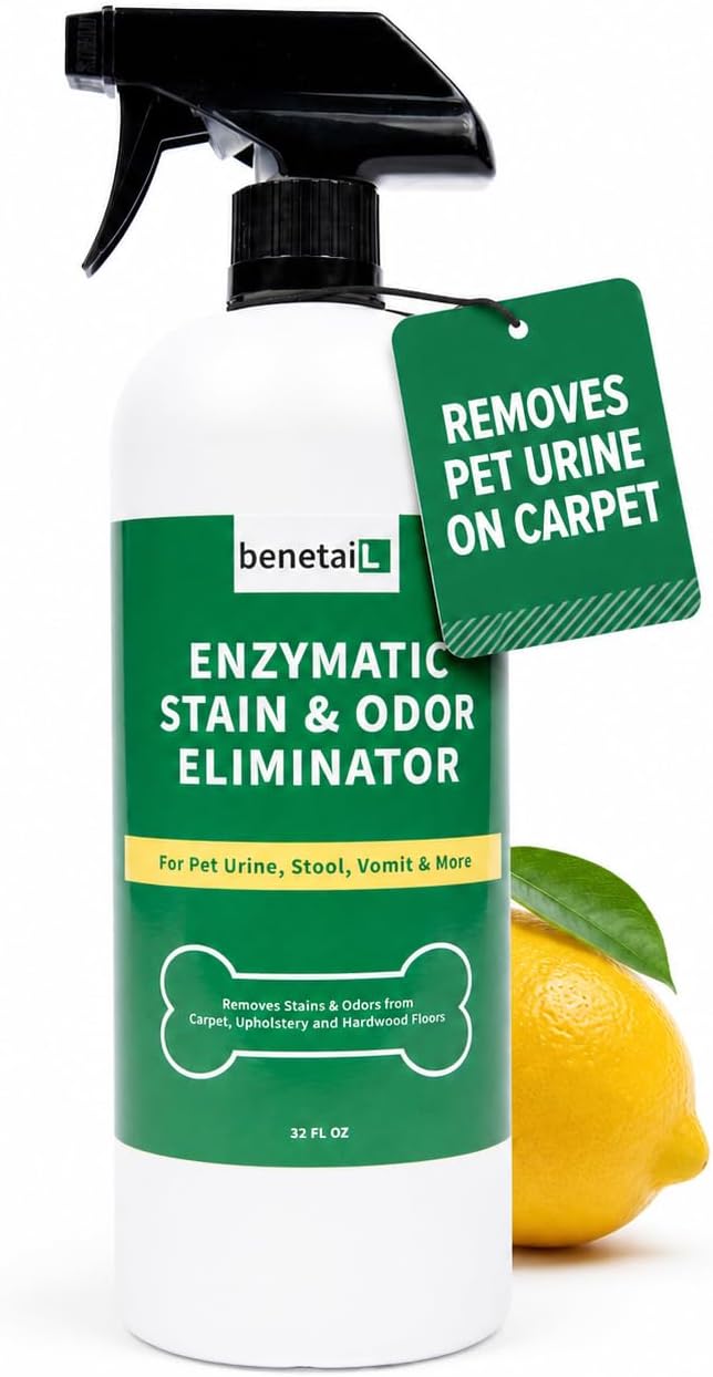 Enzymatic Cleaner for Dog & Cat Urine, Stain & Odor Remover, 32oz