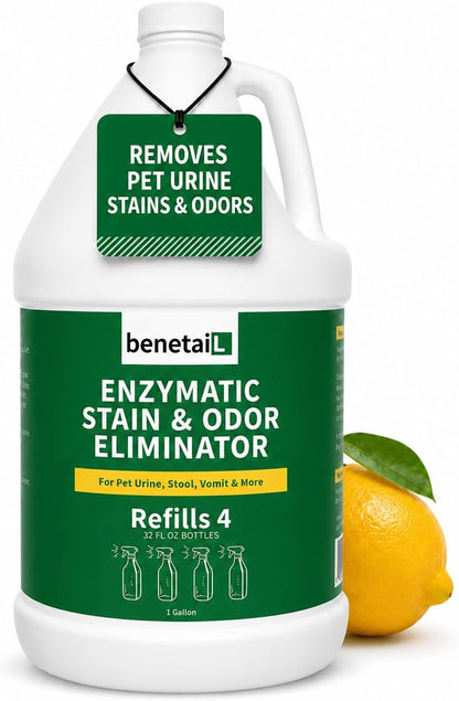 Enzymatic Cleaner for Dog & Cat Urine, Stain & Odor Remover, 32oz