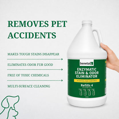 Enzymatic Cleaner for Dog & Cat Urine, Stain & Odor Remover, 32oz