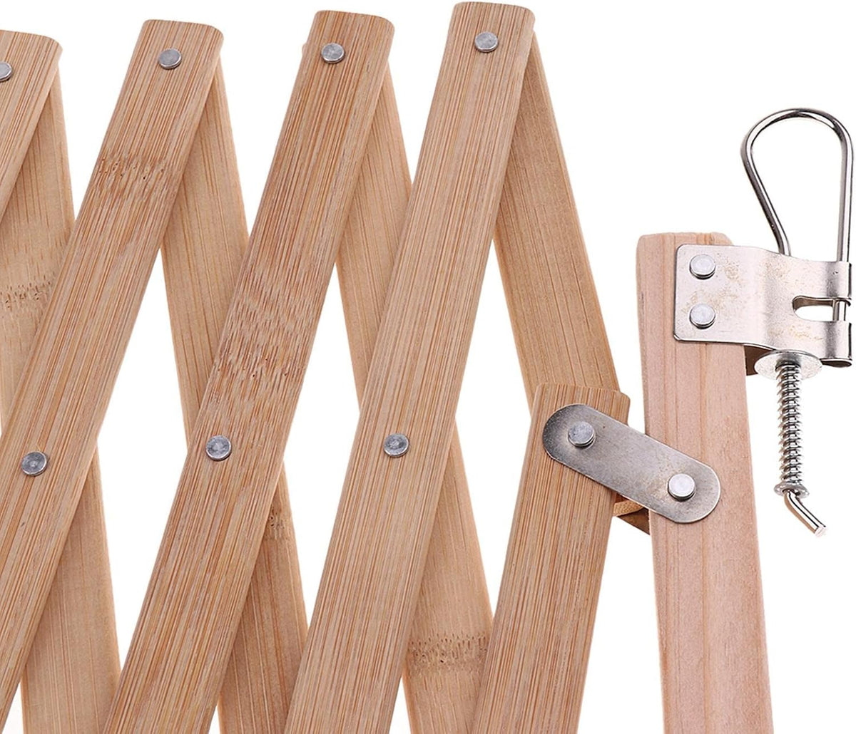 Wood Pet Expanding Swing Gate - Adjustable Dog Gate for Doorways, Hallways, Stairs - 18.9x39.37inch