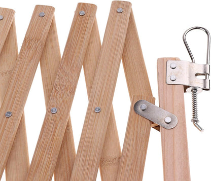 Wood Pet Expanding Swing Gate - Adjustable Dog Gate for Doorways, Hallways, Stairs - 18.9x39.37inch
