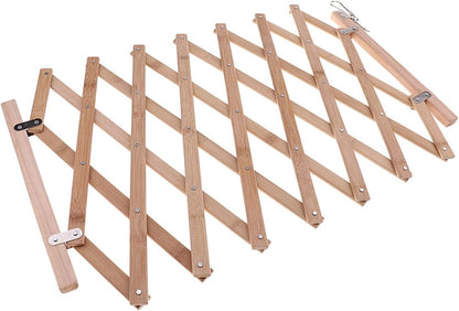 Wood Pet Expanding Swing Gate - Adjustable Dog Gate for Doorways, Hallways, Stairs - 18.9x39.37inch