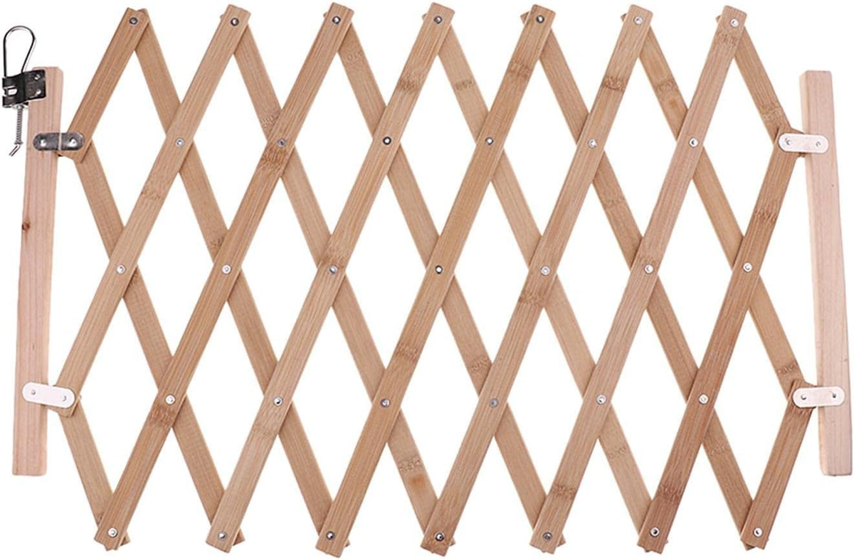 Wood Pet Expanding Swing Gate - Adjustable Dog Gate for Doorways, Hallways, Stairs - 18.9x39.37inch