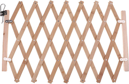 Wood Pet Expanding Swing Gate - Adjustable Dog Gate for Doorways, Hallways, Stairs - 18.9x39.37inch