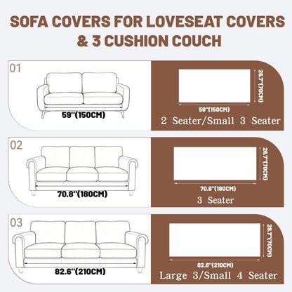 Couch Cover for Dogs Washable, Non Slip Soft Cozy Brown